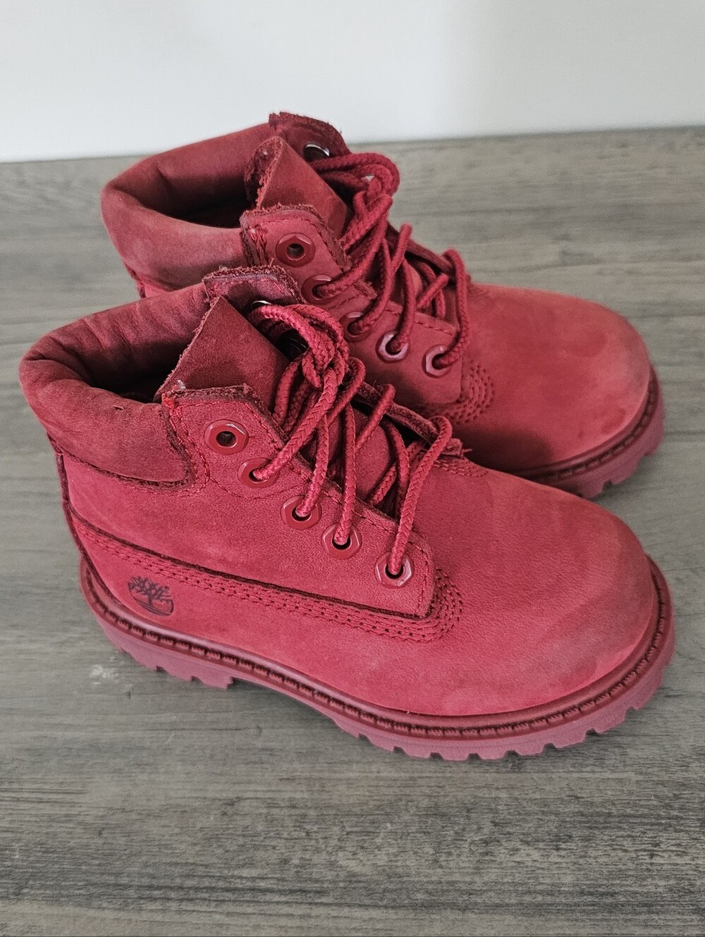 Timberland Kids Boot Red suedeToddler Boy Girl Size 6